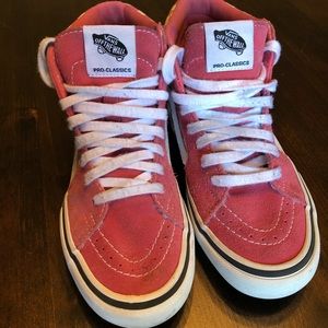 Vans high top checkerboard sneakers